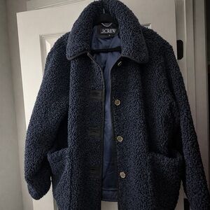 J. Crew Women’s Dark Blue Sherpa Jacket:Never Worn